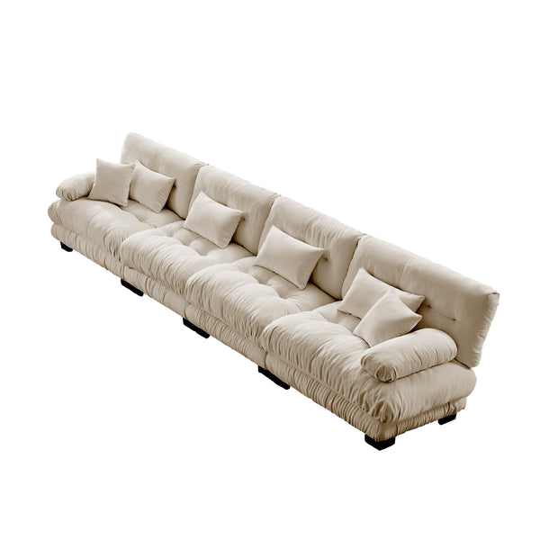Embrace Cloud Modular ergonomic support Sectional Modular Sofa 4 Seater Sofa| luxnest