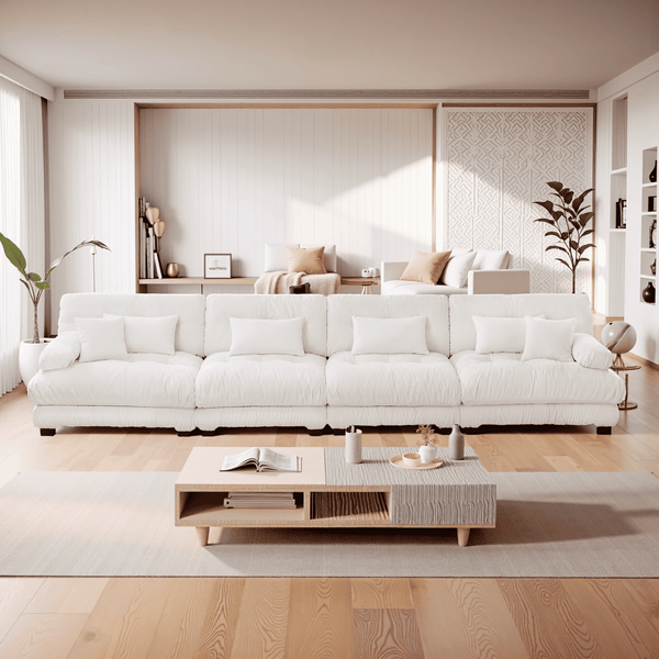 Embrace Cloud Modular ergonomic support Sectional Modular Sofa 4 Seater Sofa| luxnest