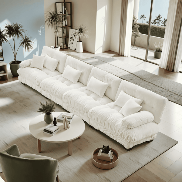 Embrace Cloud Modular ergonomic support Sectional Modular Sofa 4 Seater Sofa| luxnest