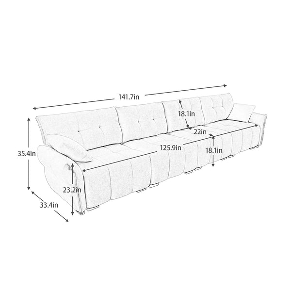 Forma Modular Sectional Orthopedic‑Grade Comfort Modular Sofa 4 Seater | Luxnest