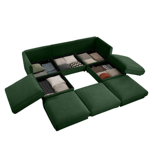 Opus 3-Seater Sofa with 2 Ottomans for Ultimate Flexibility | Luxnest