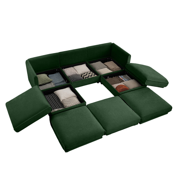Opus 3-Seater Sofa with 2 Ottomans for Ultimate Flexibility | Luxnest