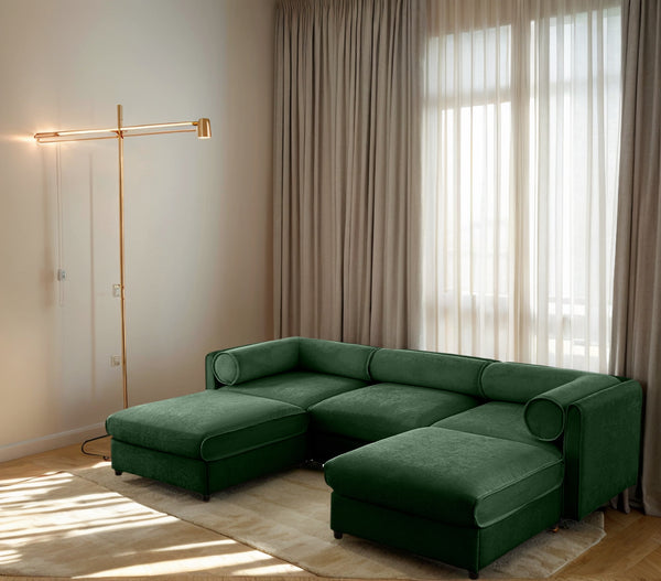 Opus 3-Seater Sofa with 2 Ottomans for Ultimate Flexibility | Luxnest