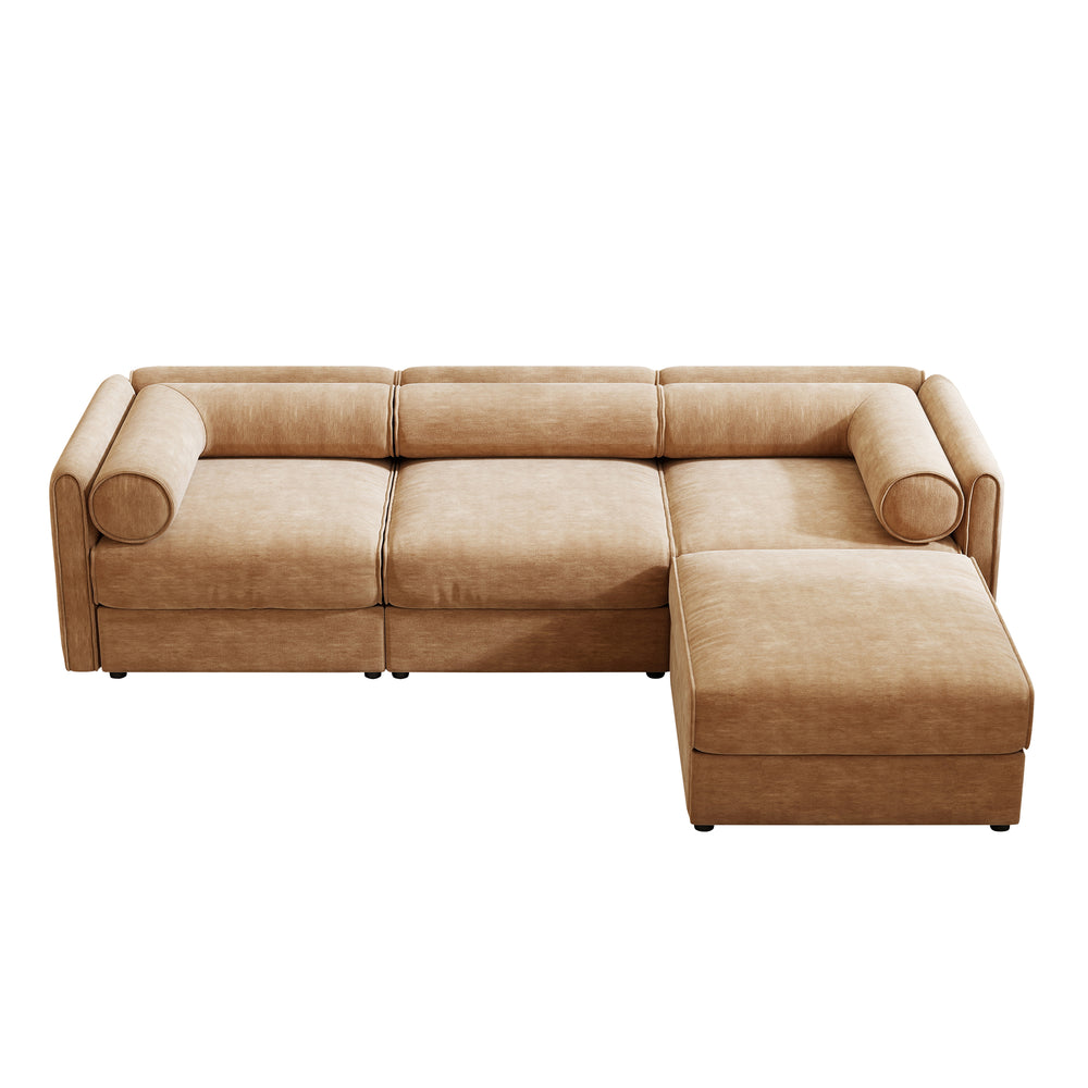 Opus 3-Seater Sofa with Movable Ottoman for Adaptability | Luxnest