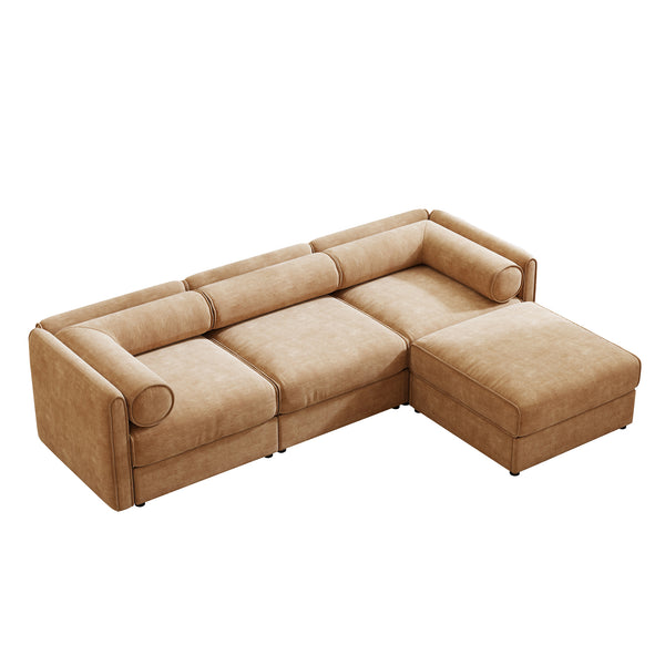 Opus 3-Seater Sofa with Movable Ottoman for Adaptability | Luxnest