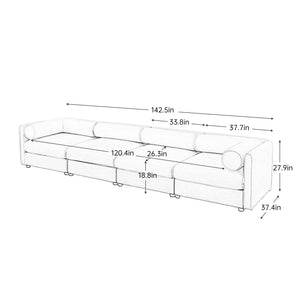 Opus 4-Seater Sofa with Expansive Modular Comfort | Luxnest