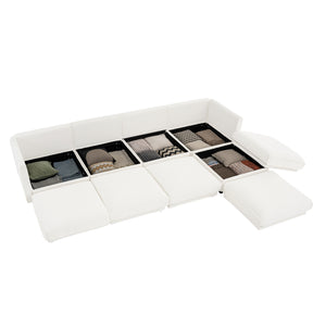 Opus 4-Seater Sofa with Single Ottoman for Added Flexibility | Luxnest