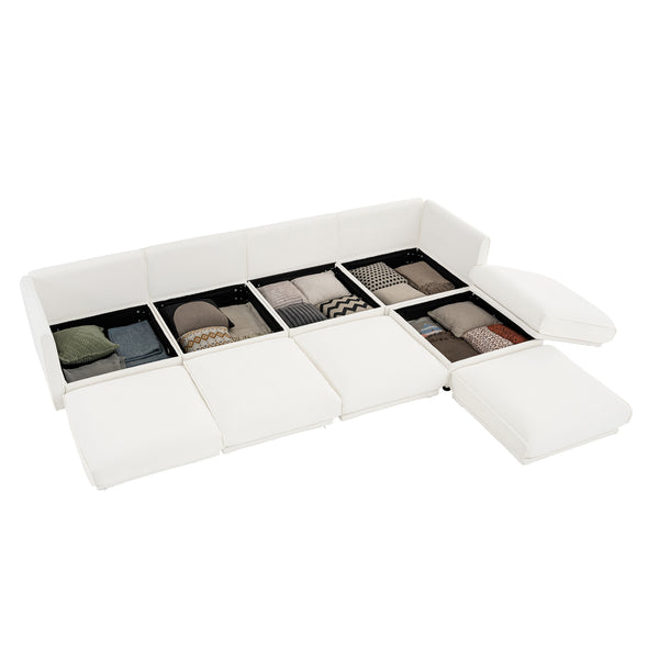 Opus 4-Seater Sofa with Single Ottoman for Added Flexibility | Luxnest
