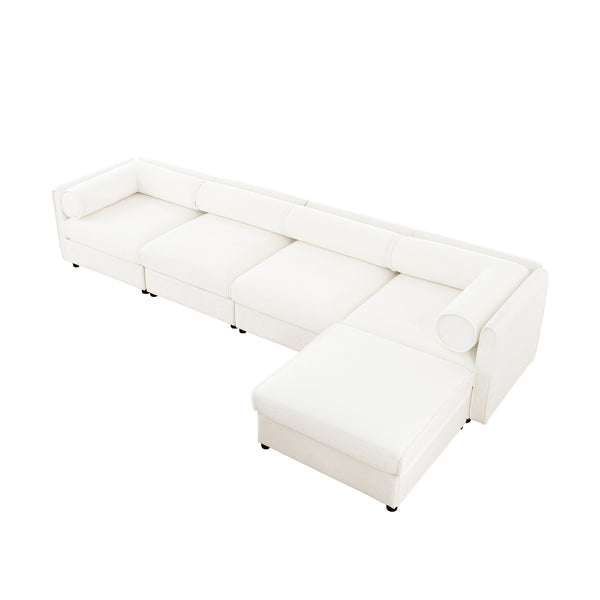 Opus 4-Seater Sofa with Single Ottoman for Added Flexibility | Luxnest