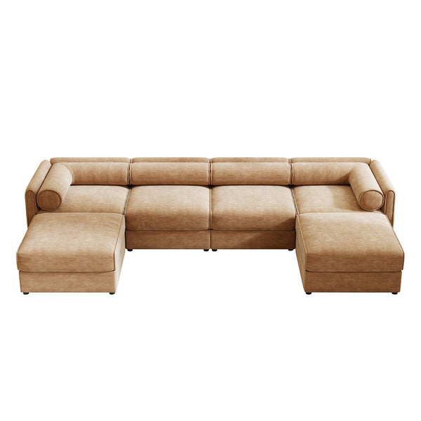 Opus 4-Seater Sofa with Two Ottomans for Ultimate Versatility | Luxnest