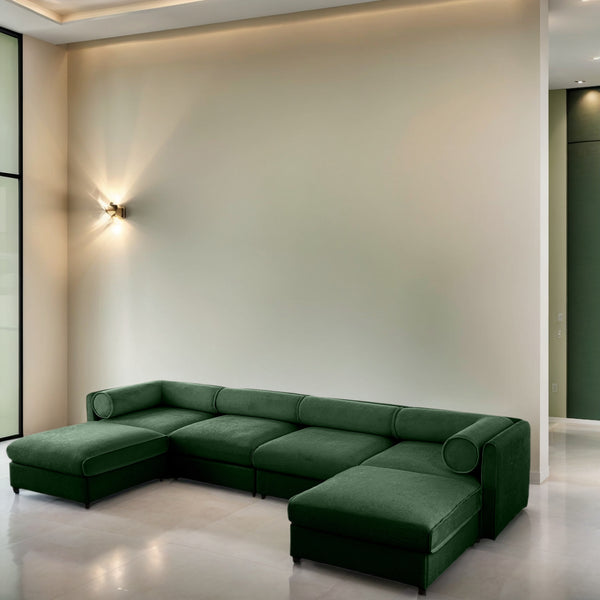 Opus 4-Seater Sofa with Two Ottomans for Ultimate Versatility | Luxnest