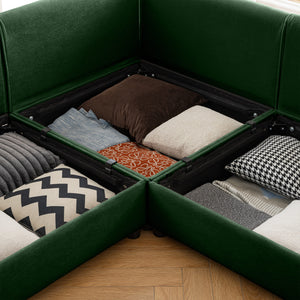 Opus 4-Seater Sofa with Two Ottomans for Ultimate Versatility | Luxnest