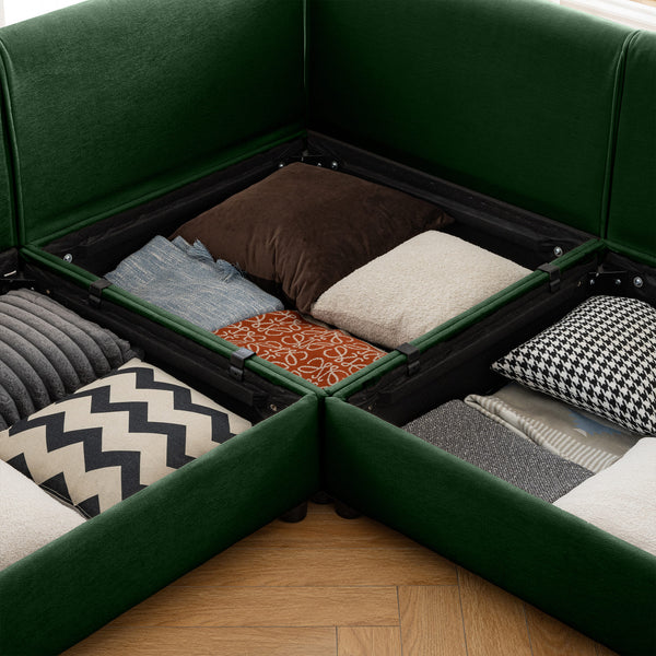 Opus 4-Seater Sofa with Two Ottomans for Ultimate Versatility | Luxnest