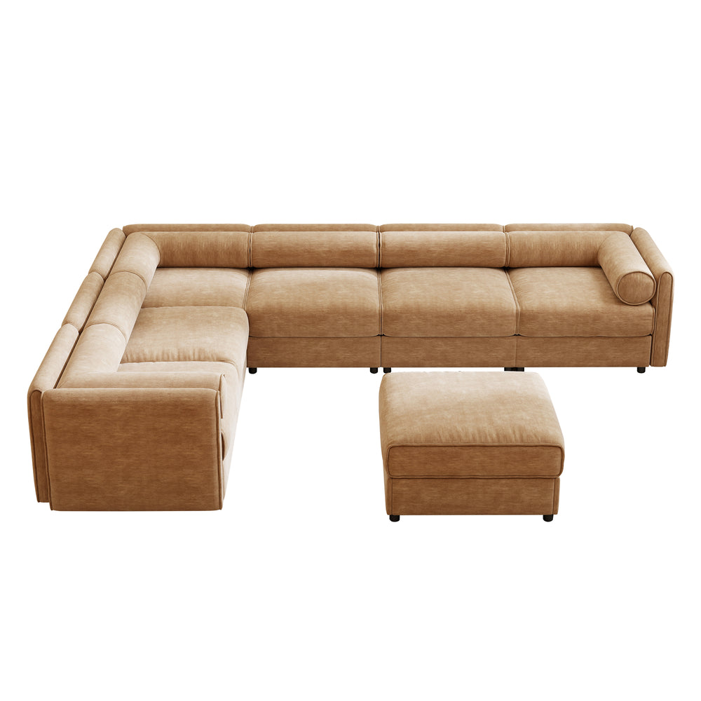Opus 6-Seater U-Shape Corner Sofa with Ottoman, Endless Flexibility | Luxnest