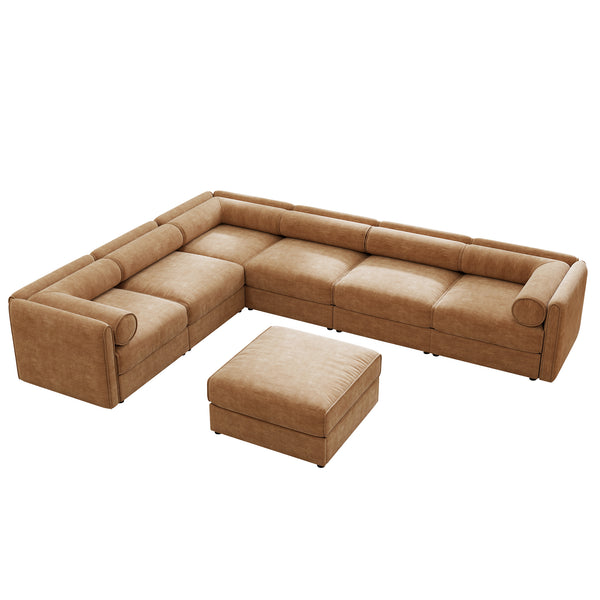 Opus 6-Seater U-Shape Corner Sofa with Ottoman, Endless Flexibility | Luxnest