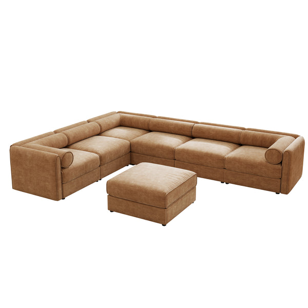Opus 6-Seater U-Shape Corner Sofa with Ottoman, Endless Flexibility | Luxnest