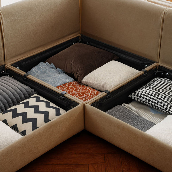 Opus 6-Seater U-Shape Corner Sofa with Ottoman, Endless Flexibility | Luxnest