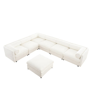 Opus 6-Seater U-Shape Corner Sofa with Ottoman, Endless Flexibility | Luxnest