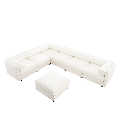 Opus 6-Seater U-Shape Corner Sofa with Ottoman, Endless Flexibility | Luxnest