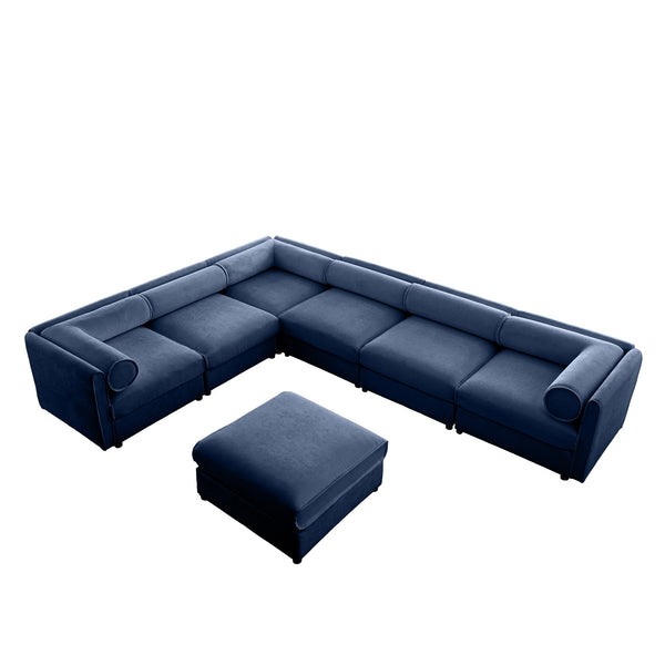 Opus 6-Seater U-Shape Corner Sofa with Ottoman, Endless Flexibility | Luxnest